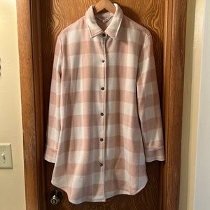 Like New BB Dakota Eldridge Shirt Jacket Alabaster Check Size Large